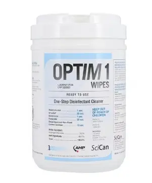 OPTIM 1 Wipes 10" x 10" CASE (60 sheets)