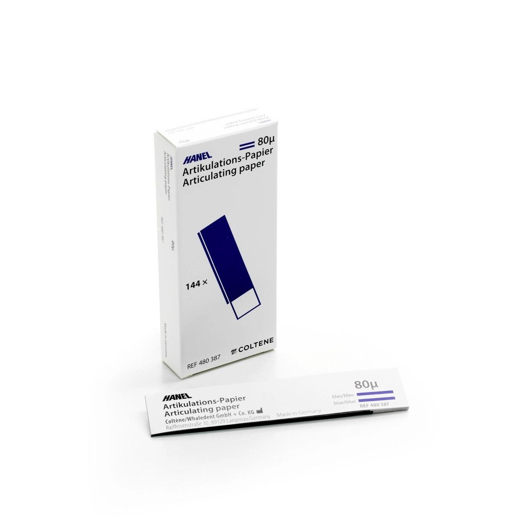 Hanel Articulating Paper 80µ I-Form Strips Blue
