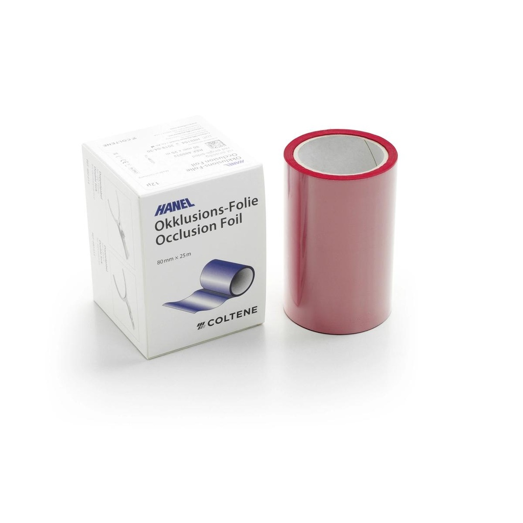 Hanel Occlusion Foil 12µ 1Sided Red 80mm, 25 m