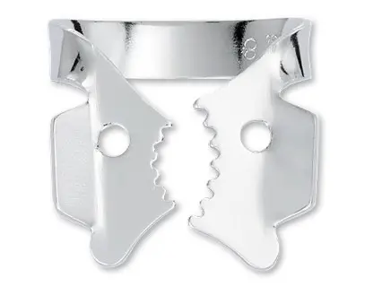 HYGENIC Gloss Finish Winged Clamp #12A - Serrated Jawed, Upper Left Molars