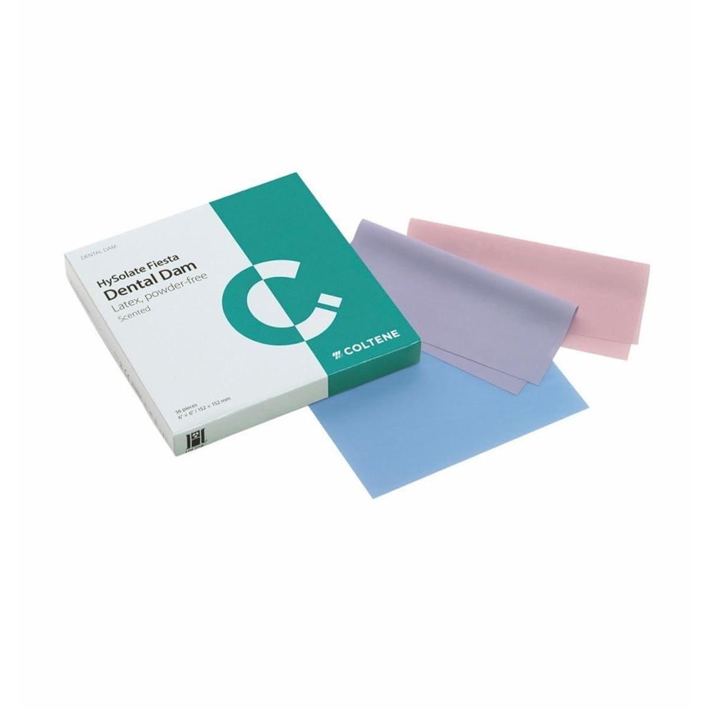 HySolate Fiesta Latex Dental Dam assorted thin 152x152