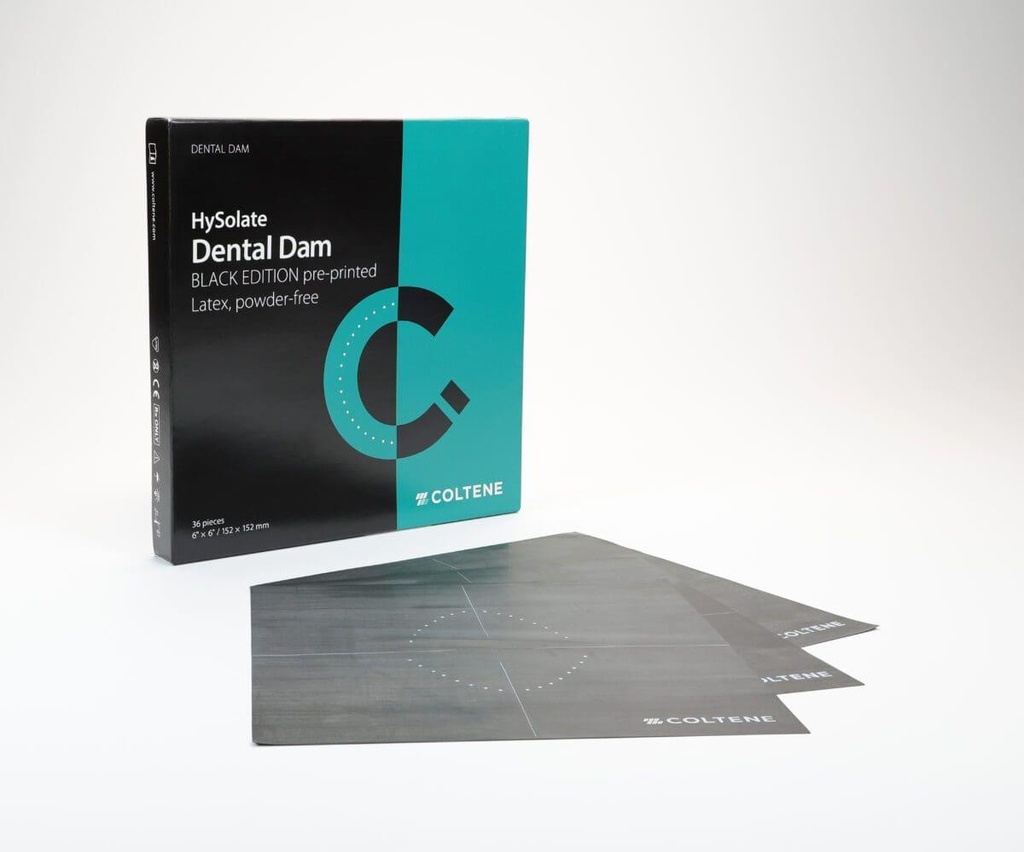 HySolate Latex Dental Dam Black printed heavy 152x152