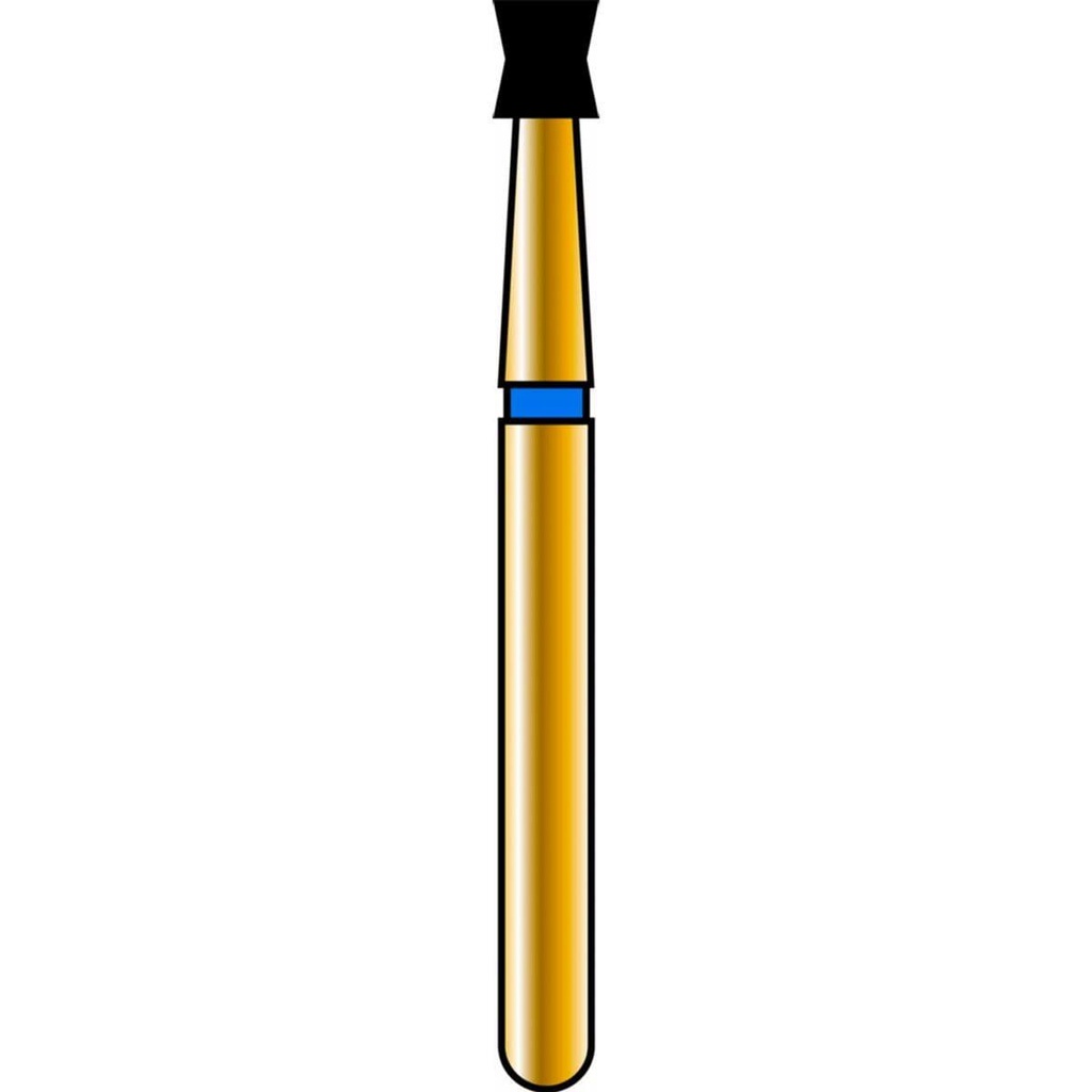 Inverted Cone with Collar Gold Diamond Burs