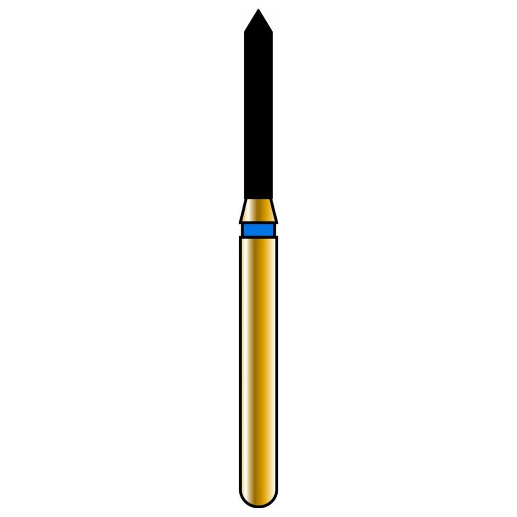 Beveled Cylinder Gold Diamond Burs