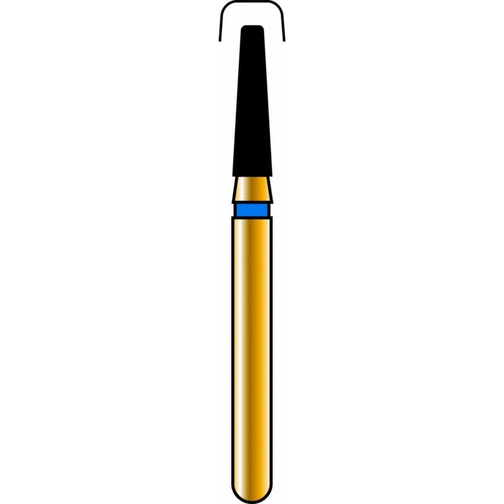 Rounded Edge Taper Gold Diamond Burs
