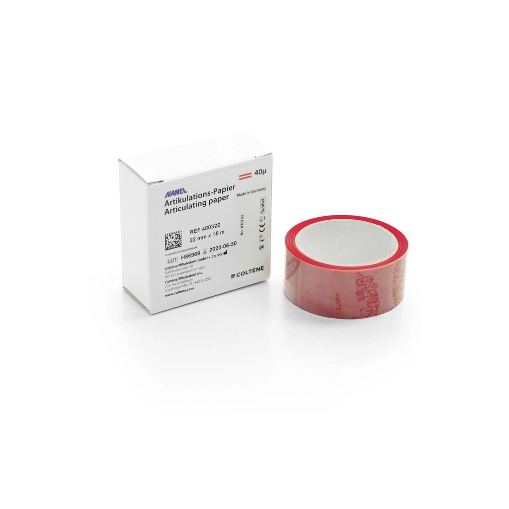Hanel Articulating Paper 40µ 2Sided Red 22 mm, 15 m