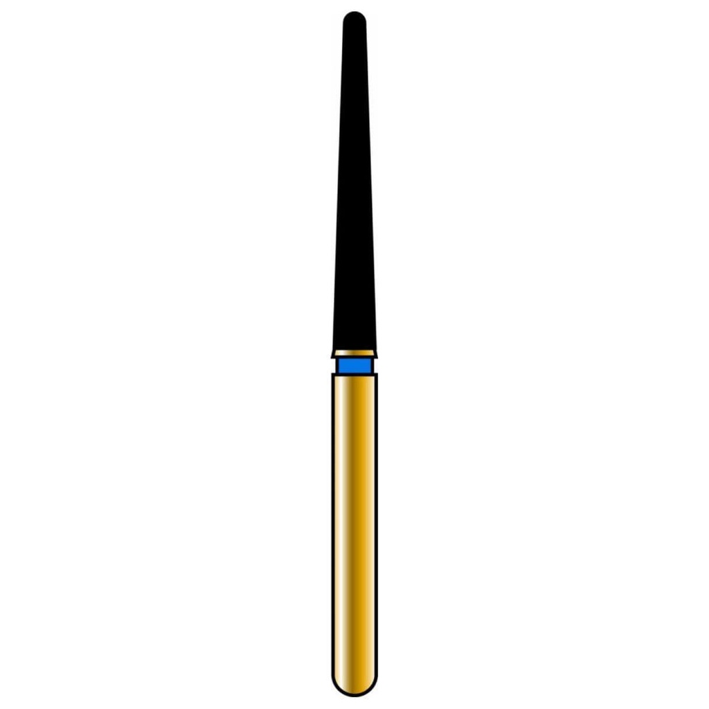Round End Taper Gold Diamond Burs