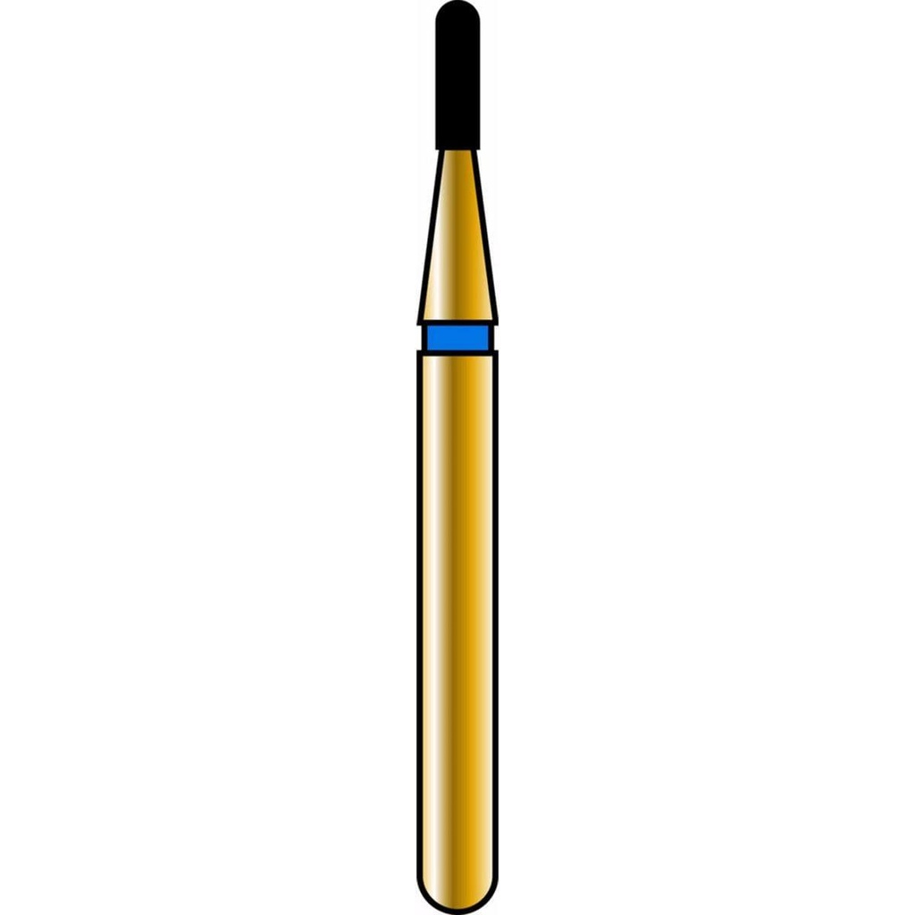 Round End Cylinder Gold Diamond Burs