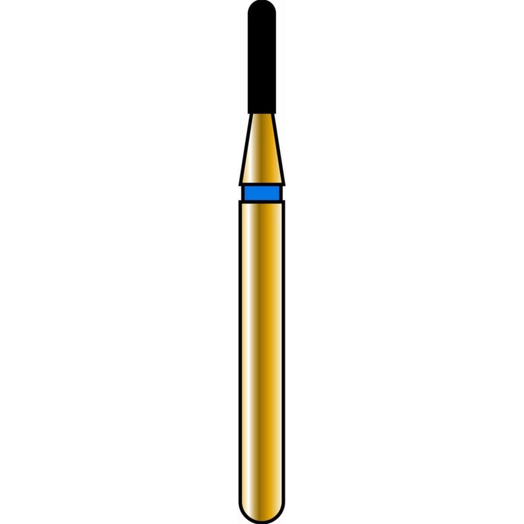 Round End Cylinder Gold Diamond Burs