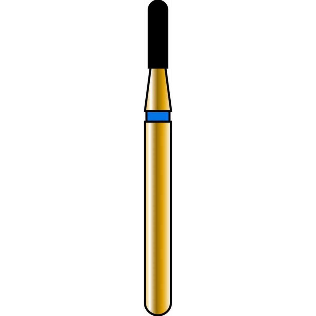 Round End Cylinder Gold Diamond Burs