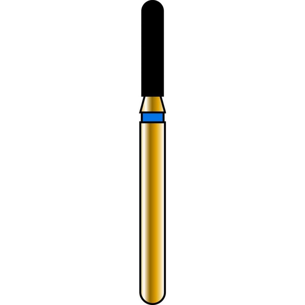 Round End Cylinder Gold Diamond Burs