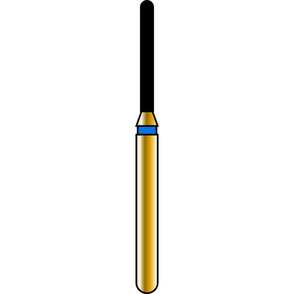 Round End Cylinder Gold Diamond Burs