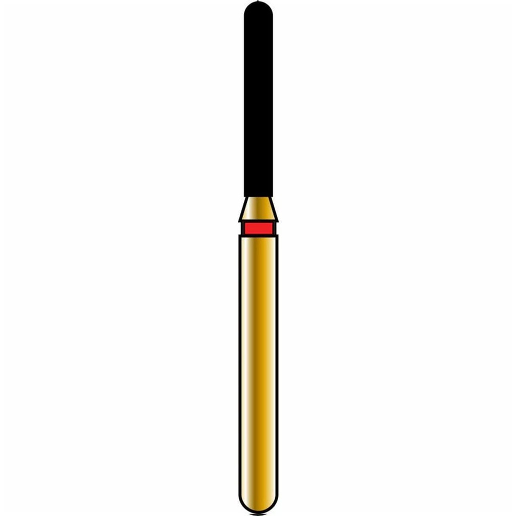 Round End Cylinder Gold Diamond Burs