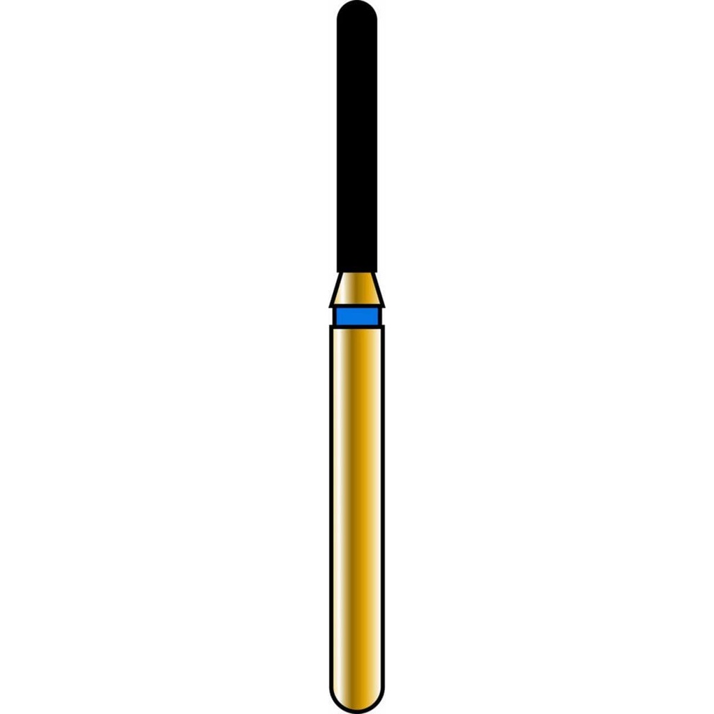 Round End Cylinder Gold Diamond Burs