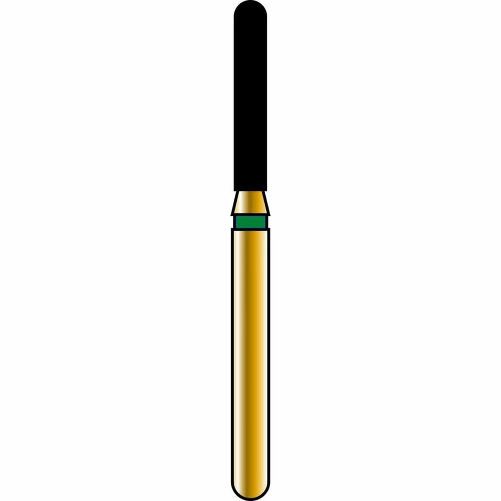 Round End Cylinder Gold Diamond Burs