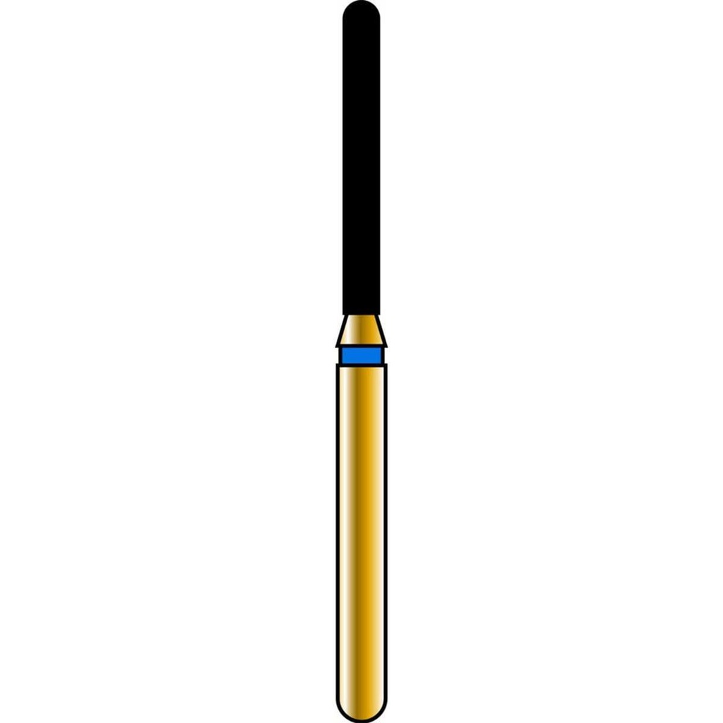 Round End Cylinder Gold Diamond Burs