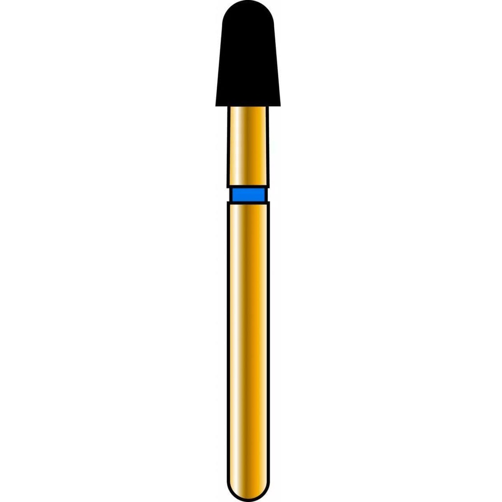 Round End Taper Gold Diamond Burs