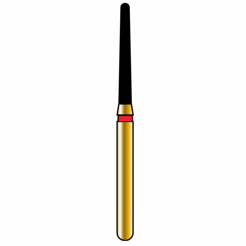 Round End Taper Gold Diamond Burs