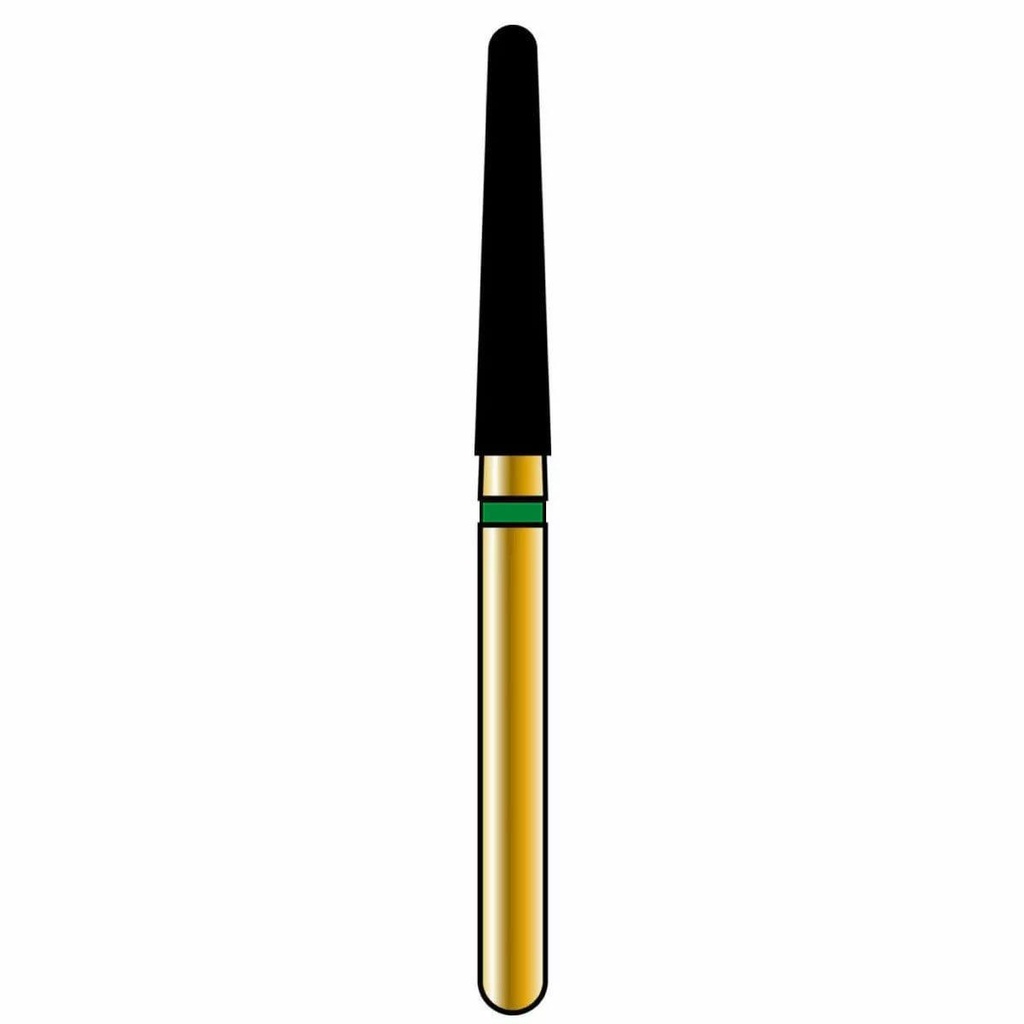 Round End Taper Gold Diamond Burs