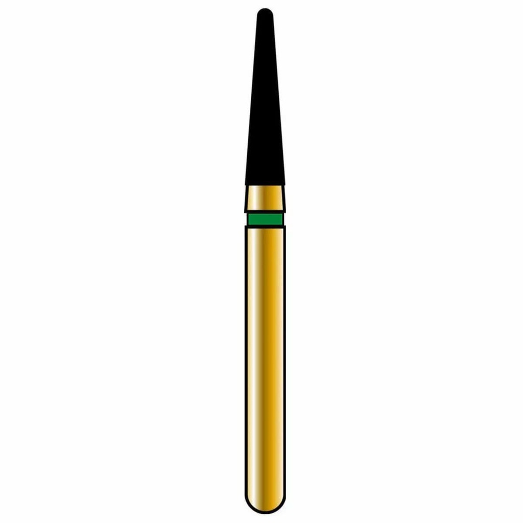 Round End Taper Gold Diamond Burs