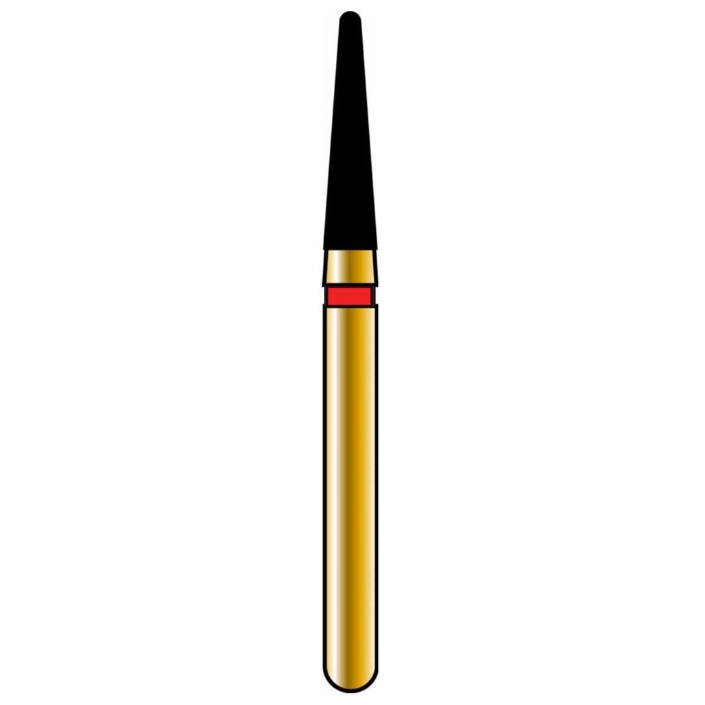 Round End Taper Gold Diamond Burs
