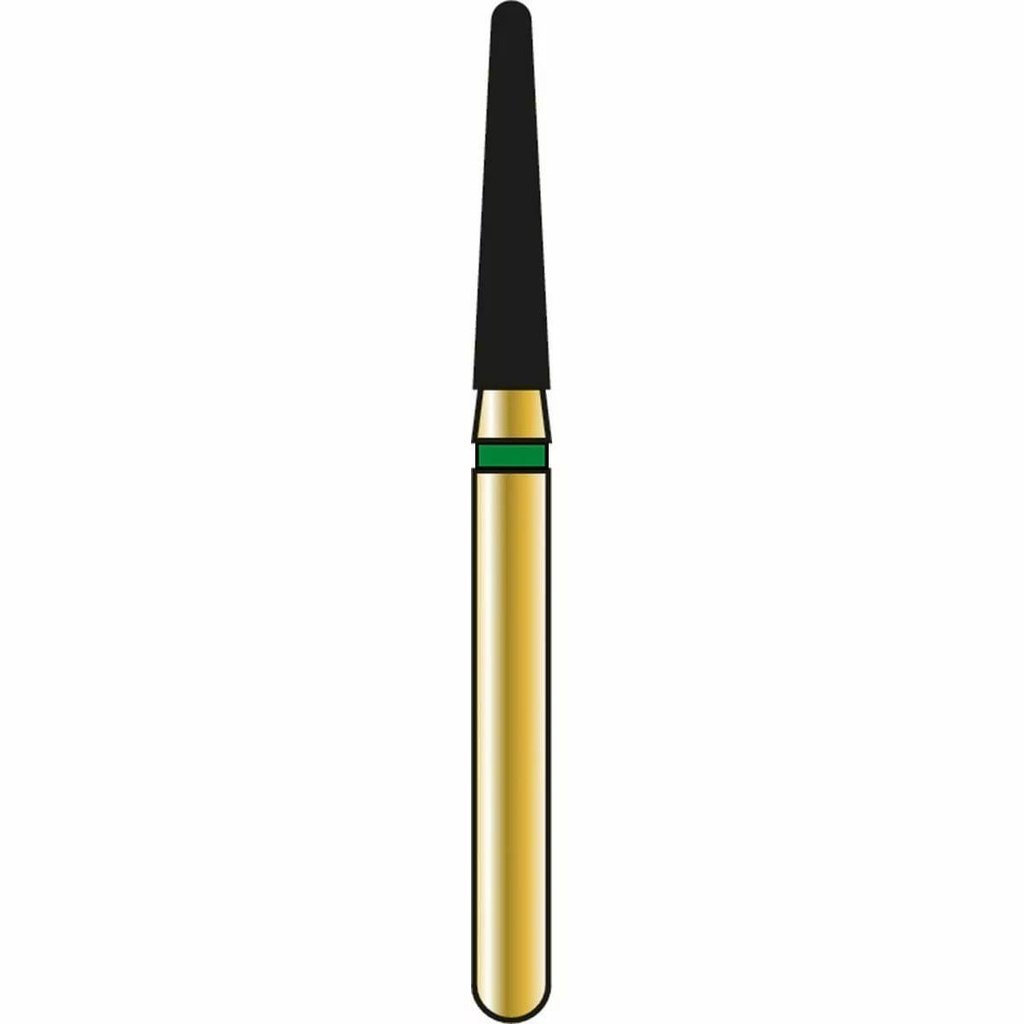 Round End Taper Gold Diamond Burs