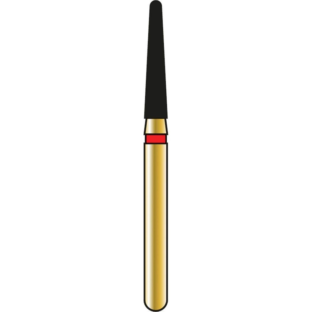 Round End Taper Gold Diamond Burs