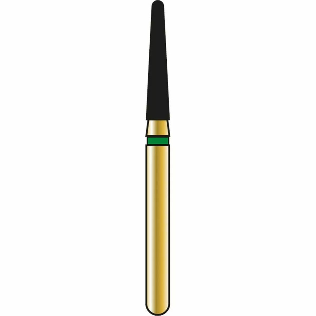 Round End Taper Gold Diamond Burs