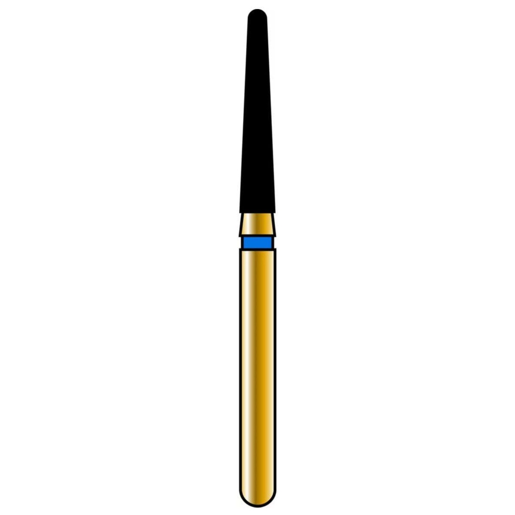Round End Taper Gold Diamond Burs