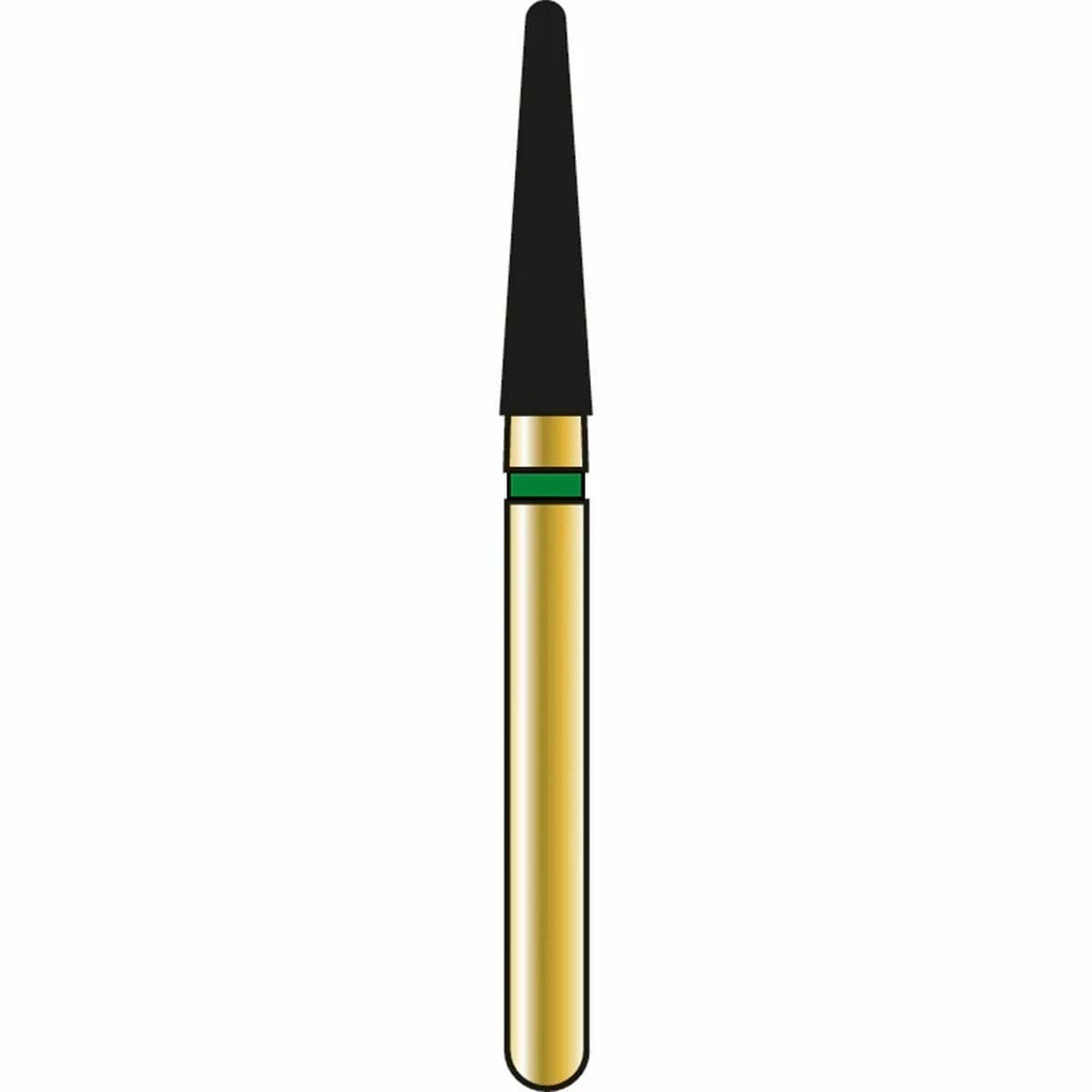 Round End Taper Gold Diamond Burs