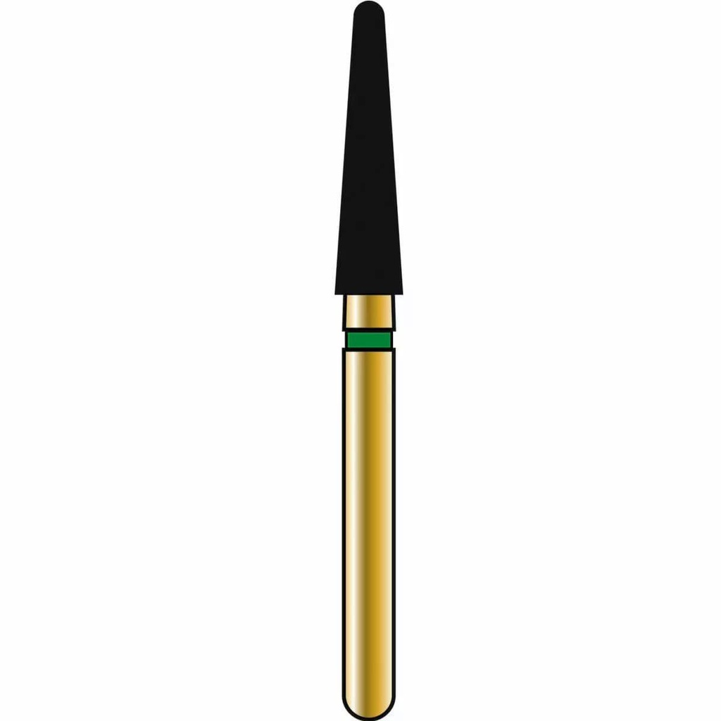 Round End Taper Gold Diamond Burs