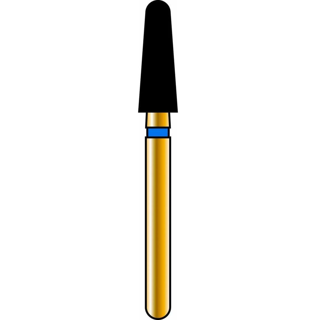 Round End Taper Gold Diamond Burs