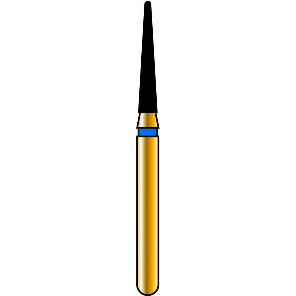 Round End Taper Gold Diamond Burs