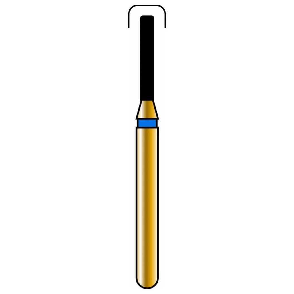 Rounded Edge Cylinder Gold Diamond Burs