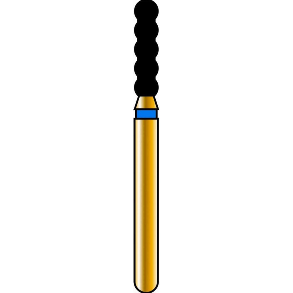 Striated Cylinder Gold Diamond Burs