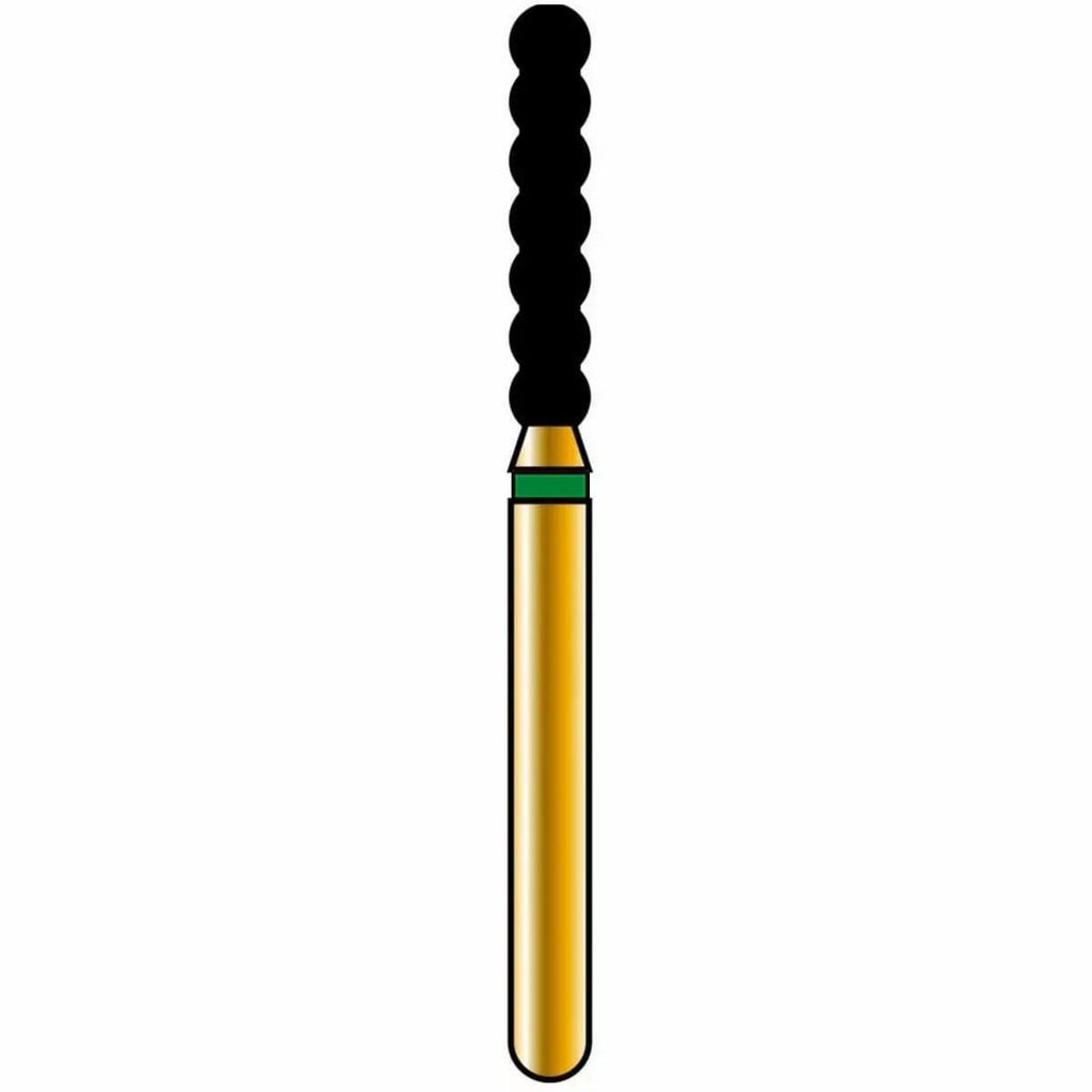 Striated Cylinder Gold Diamond Burs