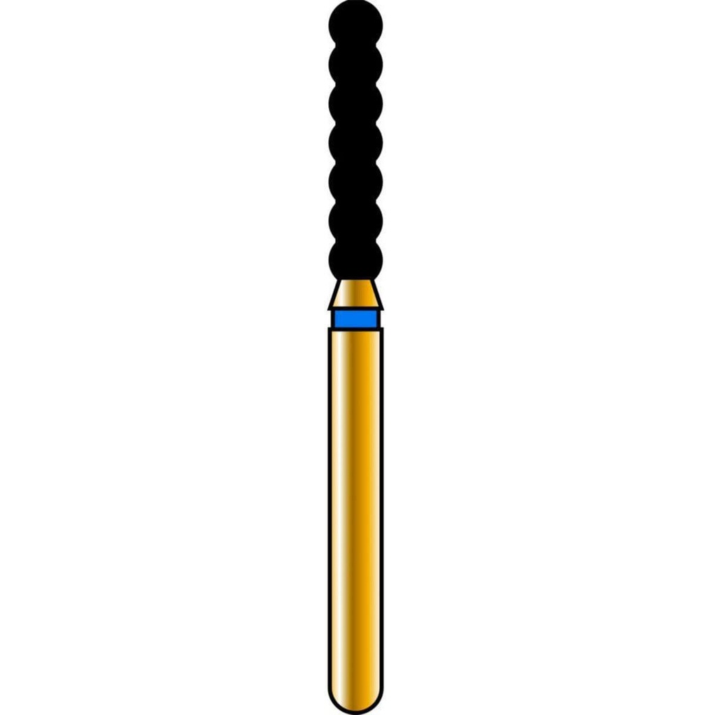 Striated Cylinder Gold Diamond Burs