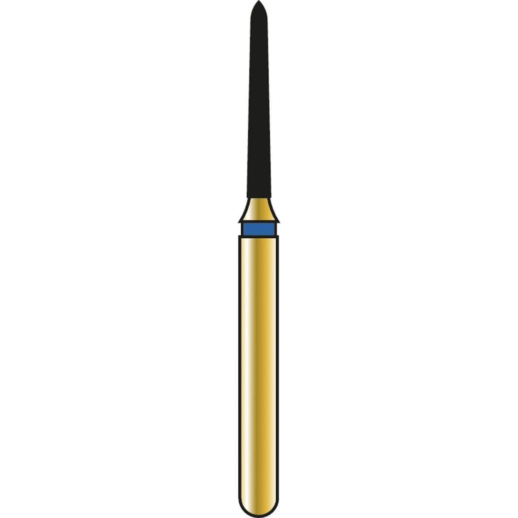 Tapered Torpedo/Curettage Gold Diamond Burs