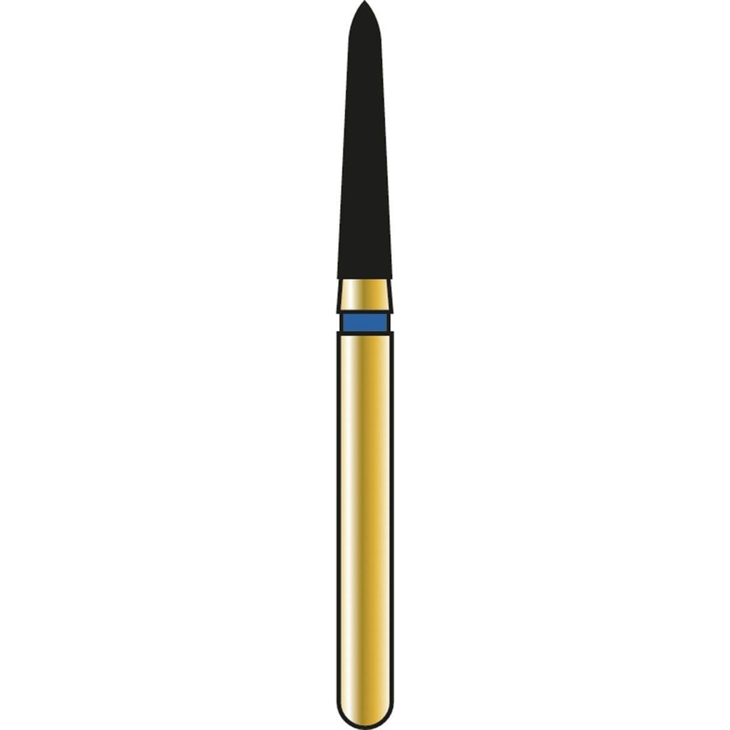 Tapered Torpedo/Curettage Gold Diamond Burs
