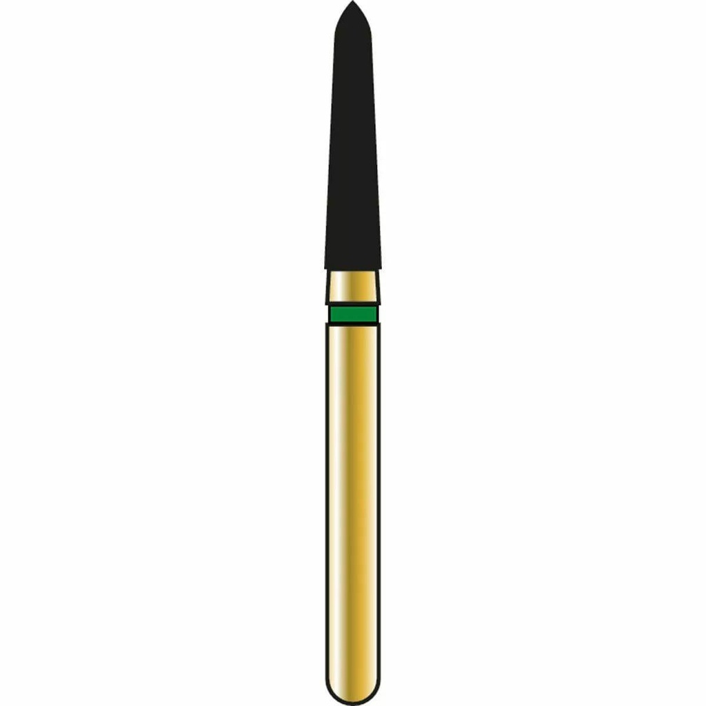 Tapered Torpedo/Curettage Gold Diamond Burs