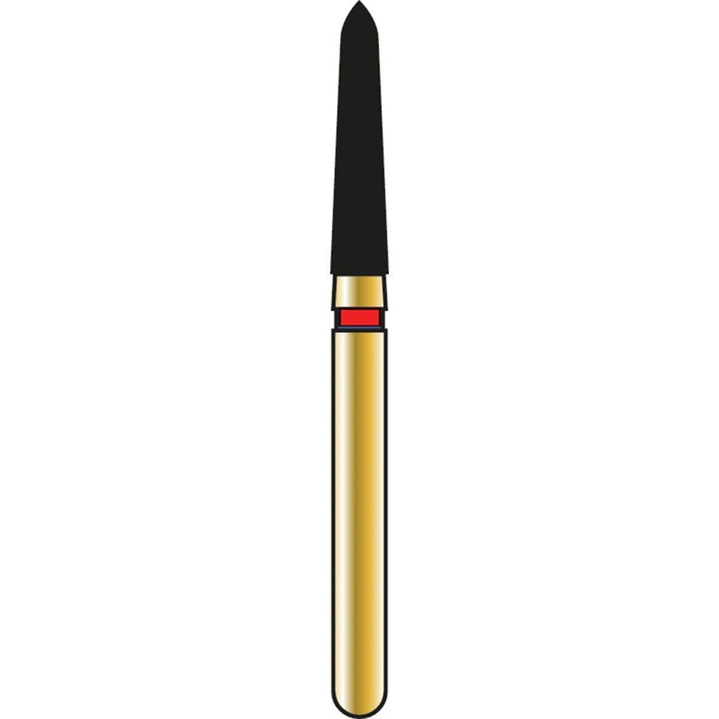Tapered Torpedo/Curettage Gold Diamond Burs