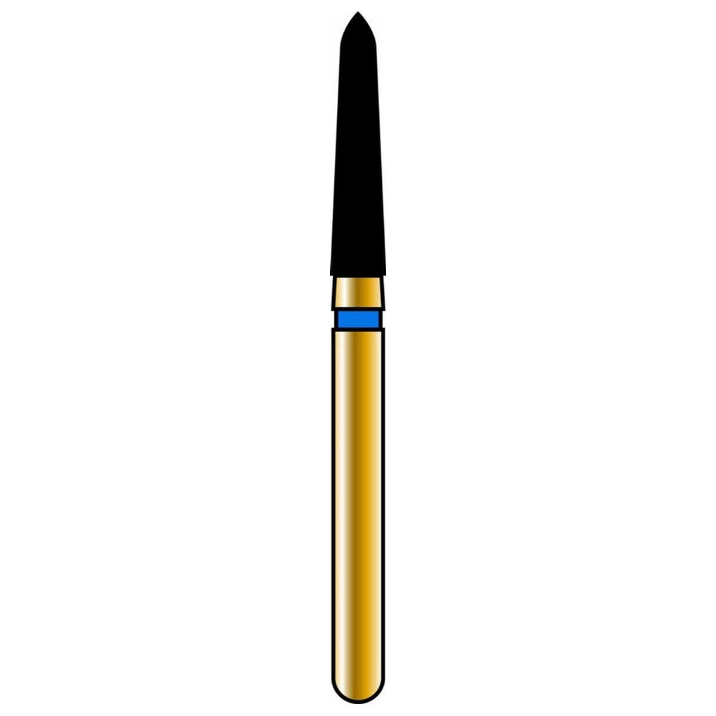 Tapered Torpedo/Curettage Gold Diamond Burs