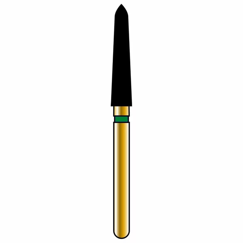 Tapered Torpedo/Curettage Gold Diamond Burs