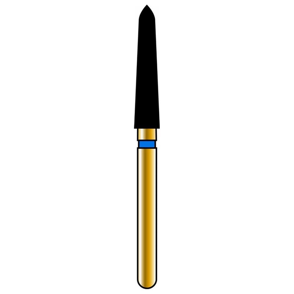 Tapered Torpedo/Curettage Gold Diamond Burs