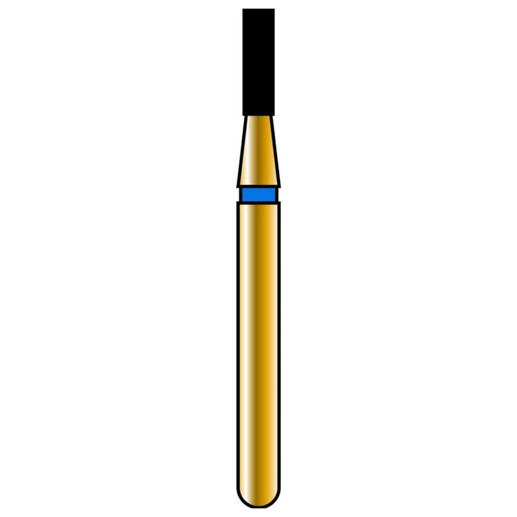 Flat End Cylinder Gold Diamond Burs