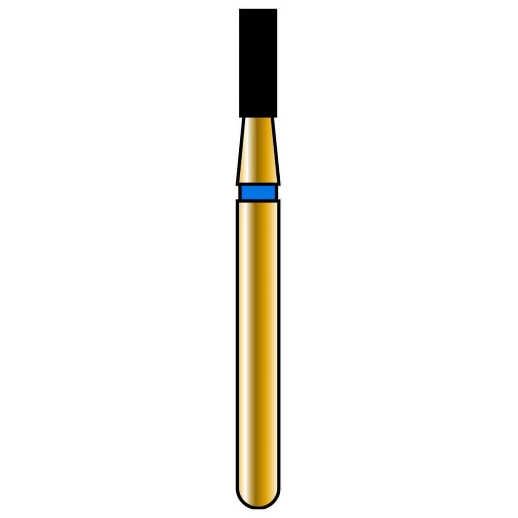 Flat End Cylinder Gold Diamond Burs