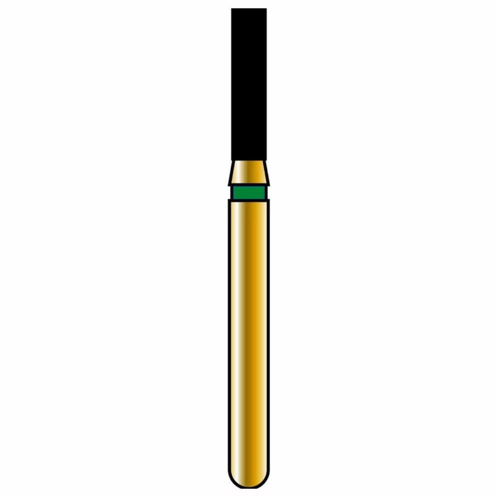 Flat End Cylinder Gold Diamond Burs
