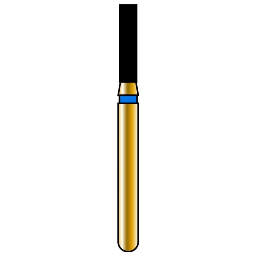 Flat End Cylinder Gold Diamond Burs