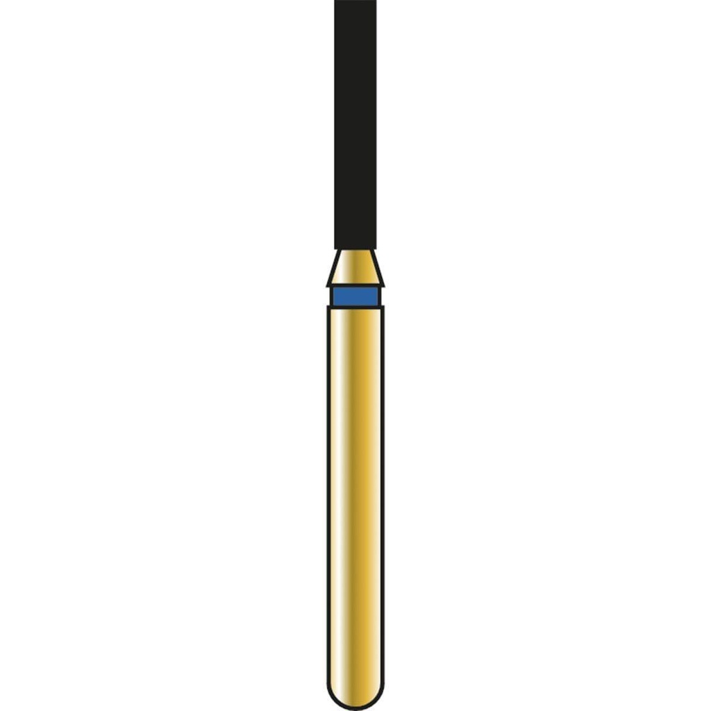 Flat End Cylinder Gold Diamond Burs
