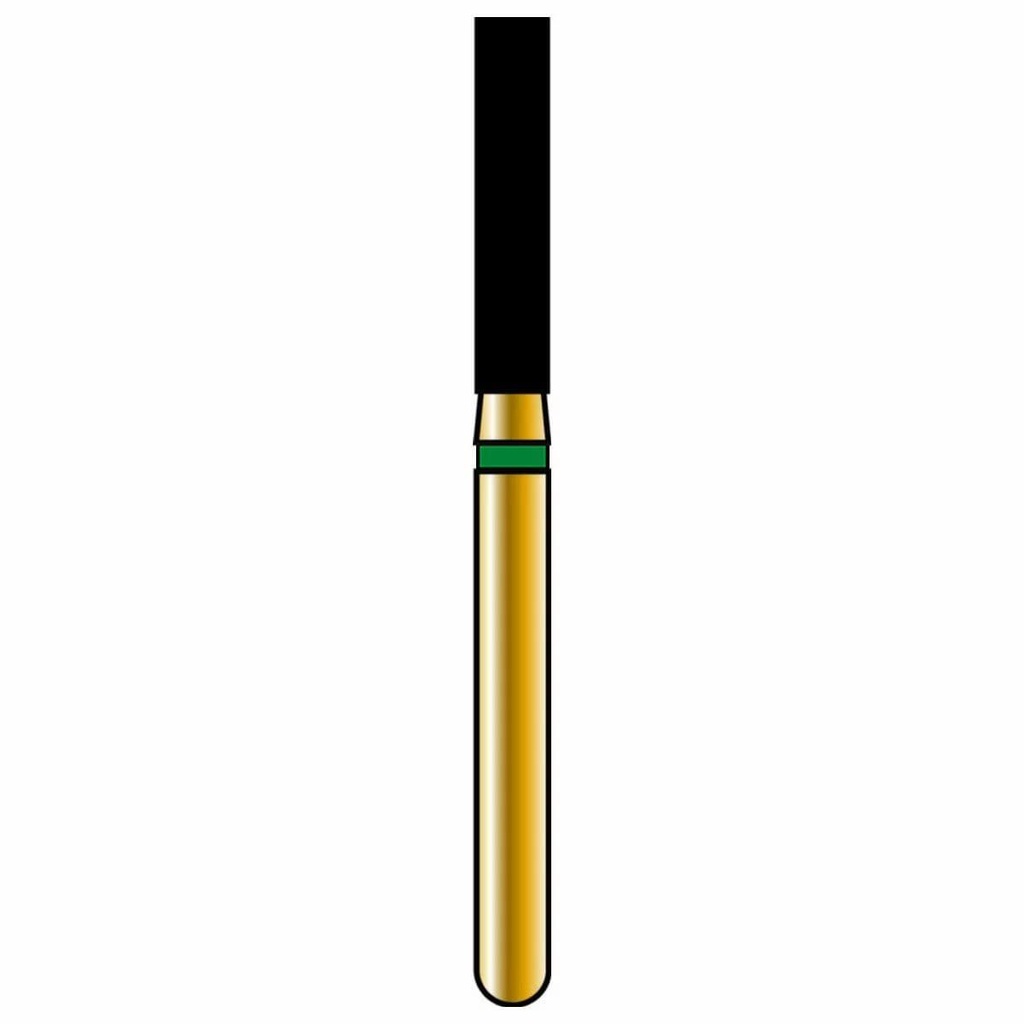 Flat End Cylinder Gold Diamond Burs